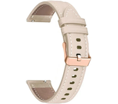 Leather Smart Watch Strap For HUAWEI WATCH GT 4 41mm/Garmin Venu 3S/Venu 2S Wristbands Rose Gold Buckle 18mm Bracelet Wristband