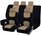 Plain Fabric Bicolor Stylish Car Seat Covers Universal Polyester Car Seat Cover Set Fit Most Car, SUVs, Vans Car Seat Protector