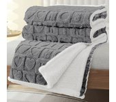Manta Sofa de Borrego, Manta Doble Cara Franela y Sherpa, 100% Poliester, Suave y Caliente para Invierno, Manta cama, Sobrecama, Manta Borreguito.