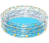 Bestway Piscina Hinchable 3 Aros Transparente Tropical 150x53 cm +6 Años Jardin 51045