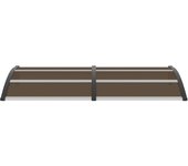 vidaXL Marquesina de puerta PC 200x100 cm Color Negro y transparente, Gris y transparente, Marrón y negro Protección Rayos UV para Terraza Patio Exterior Jardín