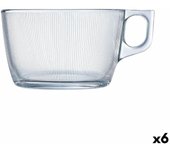Taza Luminarc Stripy Grande Transparente Vidrio (500 ml) (6 Unidades)