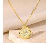 12 Zodiac Sign Pendant Necklaces for Women 12 Constellation Stainless Steel Chain Jewelry Aries Libra Leo Virgo Birthday Gift