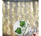 12pcs Artificial Plants Balcony Decorations Liana Led Leaf Garland Silk Rattan Leaf Vine Room Decor Home Living Exterior Terrace