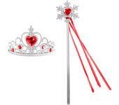 Girls Princess Crown Magic Wand Accessories Party Cosplay Elsa Anna Rhinestone Headband Hair Bands For Kids Hairbands Gifts Toys