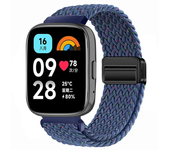 Braided Nylon Solo Loop Strap for Redmi Watch 3 Active Maganetic Buckle Nylon Band for Xiaomi Redmi Watch 3 Lite Weave Wristband