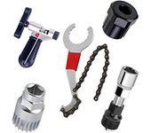 Kits de herramientas para reparación de bicicletas de montaña, cadena de bicicleta, soporte, rueda libre, herramienta de extracción de manivela, herramienta de mantenimiento de bicicletas