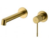 Imex Line GLD038/OC grifo monomando de lavabo empotrado en pared en oro cepillado