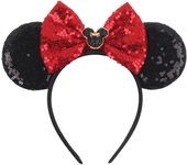 Newest Disney Mickey Mouse Ears Headband Kid Adult Festival Party Sequins 5" Bow Headband Women Baby Girl Party Hair Accessories