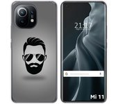 Tumundosmartphone Funda Gel Tpu para Xiaomi Mi 11 5G diseño Barba Dibujos