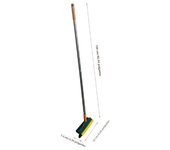 Multi-Purpose Floor And Wall Cleaning Brush Bathroom Windows Wall Tile Cleaning Brush With Scraper Long Handle Scrubbing Tool