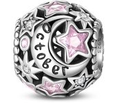 Original 925 Silver Colorful Zircon December Birthday Beads Fit Pandora Bracelet DIY Charm For Women Fine Jewelry Birthdays Gift