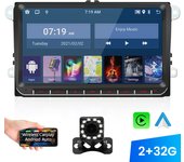 Radio de coche de 9 pulgadas Android 12,0 reproductor Multimedia de coche GPS BT WiFi Carplay para VW Golf Polo Skoda Passat Seat Leon Auto Radio