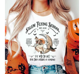 Flying School Vintage Halloween T-Shirt Printed Top Short Sleeve Cartoon Printed Pattern Halloween Fun Casual Versatile T-Shirt