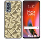 Funda Silicona para OnePlus Nord 2 5G diseño Sand Camuflaje Dibujos