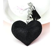 Rhinestone Heart Finger Keychain Bling Crystal Strap Pendant for Key Keychain Handbag Wallet Key Accessories Gift for Women