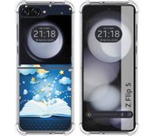 Funda Silicona para Samsung Galaxy Z Flip 5 5G diseño Libro Cuentos Dibujos
