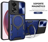 Metal Ring Camera Protect Case for OPPO A78 4G A98 A17 A16 A15 A57 A77 A74 A54 A93 A53 A32 A52 A9 Armor Rotating Holder Cover