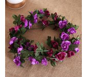 Kahaul 2.5m Rose Artificial Flower Silk Vine For Wedding Garland Pink Home Room Party Wedding Event Fake Leaves DIY Decoration
