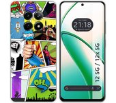 Tumundosmartphone Funda Silicona para Realme 12 5G / 12x 5G diseño Comic Dibujos