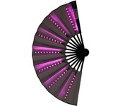 Abanico LED plegable, abanico de mano iluminado, abanico de mano con luz, clip plegable, para refrescarse, bailar