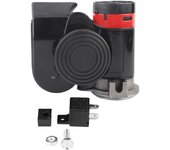 12V 139DB  Electronic Snail Ultra Compact Dual Air Horn for Motorcycle Yacht Boat Dual Air Horn  Electronic Snail Horn