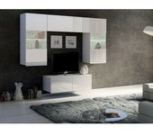 Conjunto de salón Providence B114 , Muebles ES, Aglomerado laminado, Con mesa de tv, 195 x 43cm