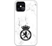 Funda original compatible con iPhone 12 - 12 Pro - Cultural Leonesa Escudo negro y fondo marmol