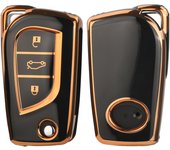jingyuqin New Arrival TPU Car Key Shell Case Fob For Toyota Auris Corolla Avensis Verso Yaris Aygo Scion TC IM 2015 2016 2/3B