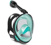 Máscara de buceo para adultos y niños, cara completa, transpirable, snorkel, equipo de natación para miopía, gafas respiradoras secas completas subacuáticas