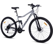 Moma Bikes - VTT 29" - Tout Suspendue - SHIMANO 21 Vitesses - Freins a disques - Gris