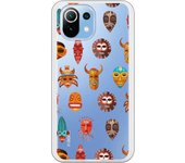 Funda compatible con Xiaomi Mi 11 Lite - Patron mascaras africanas