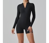 Yoga Set Women's Jumpsuits One-Piece Suit Zipper Long Sleeve Gym Push Up Workout Clothes Fitness Bodysuit Sportswear Tracksuit