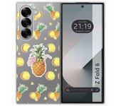 Tumundosmartphone Funda Carcasa Dura Transparente para Samsung Galaxy Z Fold 6 5G diseño Piña Dibujos
