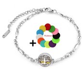 New Aromatherapy Locket Bracelet 12mm Essential Oil Diffuser Perfume Bangles Tree of Life High Quality Stainless Steel Jewelry