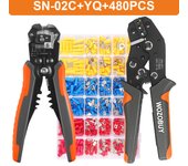 Wire Stripper Wire Terminals Crimping Tool Kit,  AWG22-13/0.5-2.5mm² Ratcheting Crimper Tool for Insulated Wire Connectors