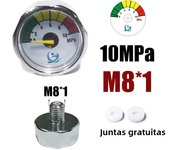 Manometer Pressure Gauge Mini Micro 25mm/1inch Gage Compressed Air Hand Pump Diving HPA Regulator M8*1 M10*1 1/8NPT 1/8BSPP