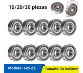 10pcs/lot Ball Bearing 625ZZ 5x16x5mm Carbon Steel Bearings 607 623 626  688 685 687 608 for Scooter Free shipping