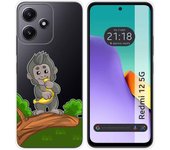 Funda Silicona Transparente para Xiaomi Redmi 12 5G diseño Mono Dibujos