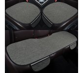 Burlap Car Seat Cushion Three-piece Set
