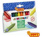 CERAS BLANDAS JOVICOLOR 12 UNIDADES - CAJA DE 12 CERAS DE COLORES DE LA RECONOCIDA MARCA JOVI