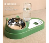 Non-slip Double Cat Bowl Transparent Dog Bowl with Stand Pet Feeding Water Bowl for Dog Cats Food Pet Feeder Bowls Product Stuff