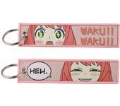 Japanese Anime  Embroidery Chaim Keychain for Motorcycles Key Fobs Holder Key Tag Keyring Jewelry Accessories