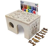 nestQ Casita Hamster para Niños con Rotuladores de Colores y Nombre Personalizado - Fomenta la Creatividad