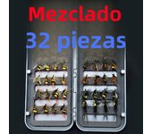 32pcs/Box Bionic Bee Bait, Mini Insect Lure, Fly Fishing Accessories