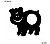 VINILO CERDITO PARA CONO (MEDIDA 10,90 X 12 CM) NEGRO