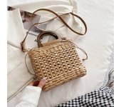 JIOMAY Women's Luxury Designer Handbag Summer Beach Tote Bag High-Quality Crochet Woven Purse with Drawstring Closure