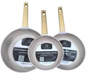 3 sartenes pack  20/24/28 cm para gas, inducción, cerámica, apta lavavajillas alta CALIDAD, utensilios cocina