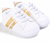 Toddler Baby Girl Shoes 0 to 3 6 9 12 18 24 Months Casual Cute Gold White Baby Boy Shoes First Walkers Soft Crib Shoes Infantil