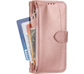 Fashion Zipper Wallet Case For Samsung Galaxy S21 S22 S23 S24 S24FE S24PLUS S24ULTRA MaxBag Flip Card Faux Leather Book Cover